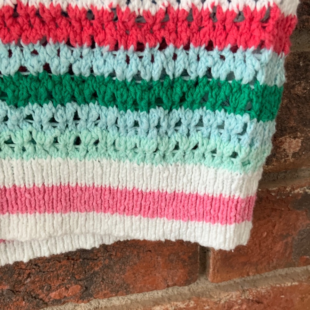 Talbots Multicolor Stripe Knit Sweater Sleeveless Top - Picture 5 of 6